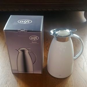 alfi Gusto Glass Vacuum Lacquered Metal Thermal Carafe for Hot and Cold Beverage